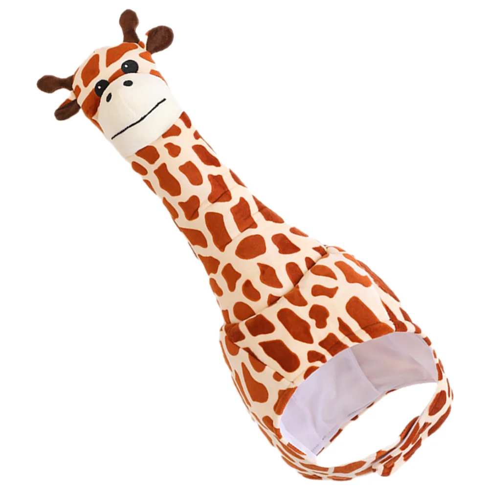 

Giraffe Costume Hat Plush Hat Funny Giraffe Shape Headwear Novelty Animal Hat Plush Giraffe Headdress Party Selfie Giraffe