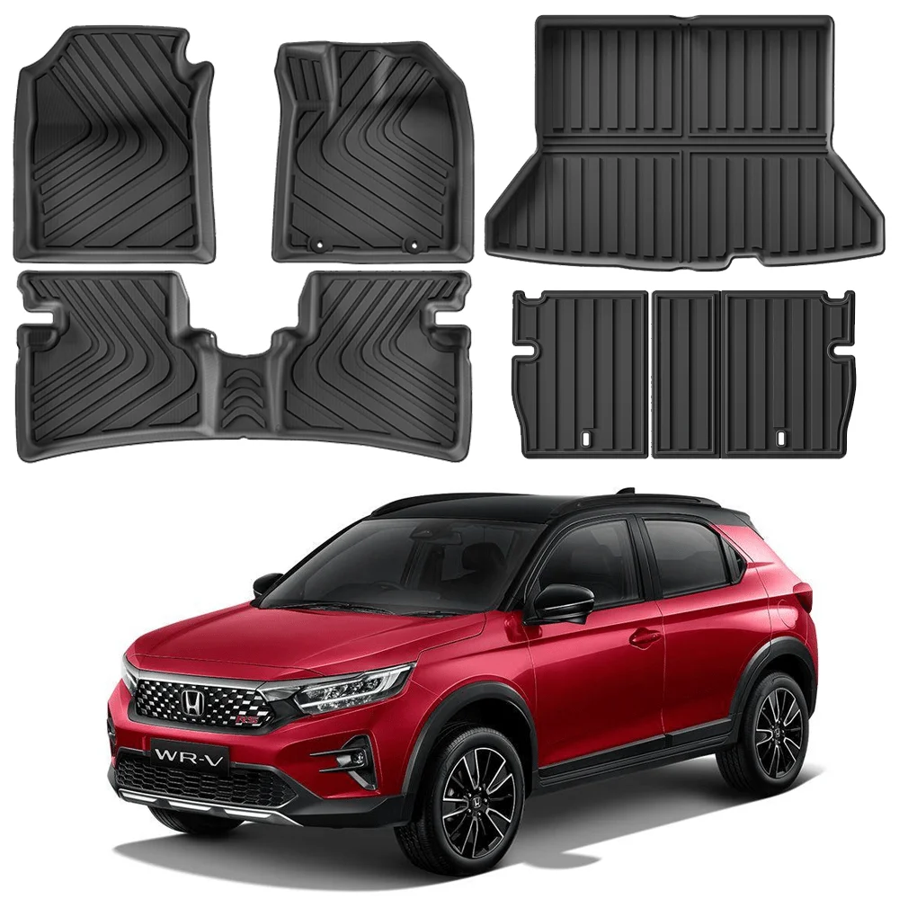

For Honda WR-V WRV 2022-2025 Car Floor Mats Trunk Pad TPE 3D Waterproof Protective Auto Accessories Right Hand Driver Fuel