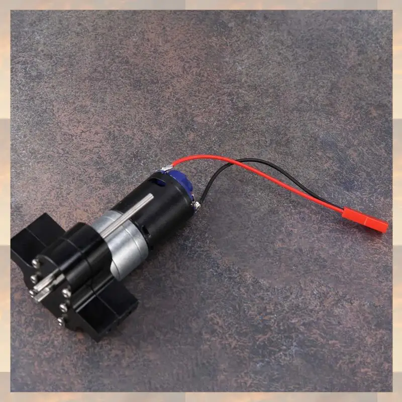 

2025 New-3X Metal Transmission Gearbox 370 Motor With Drive Shaft Upgrade Accessories For WPL C14 C24 B24 B36 MN D90 MN99S,Black
