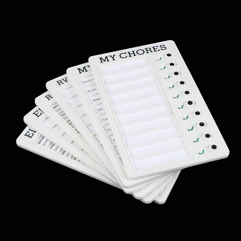 New RV Checklist Plastic Memo Board Chore Chart riutilizzabile Message Checklist comportamento giornaliero del pianificatore