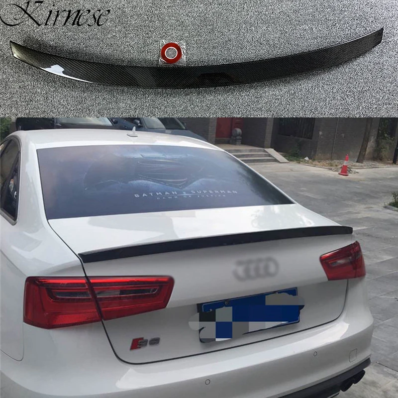 

C7 A6 Spoiler S6 Style Carbon Fiber Spoiler Rear Trunk Wing For Audi A6 C7 / 4G 2012 - UP Fit 4-Door Sedan Only