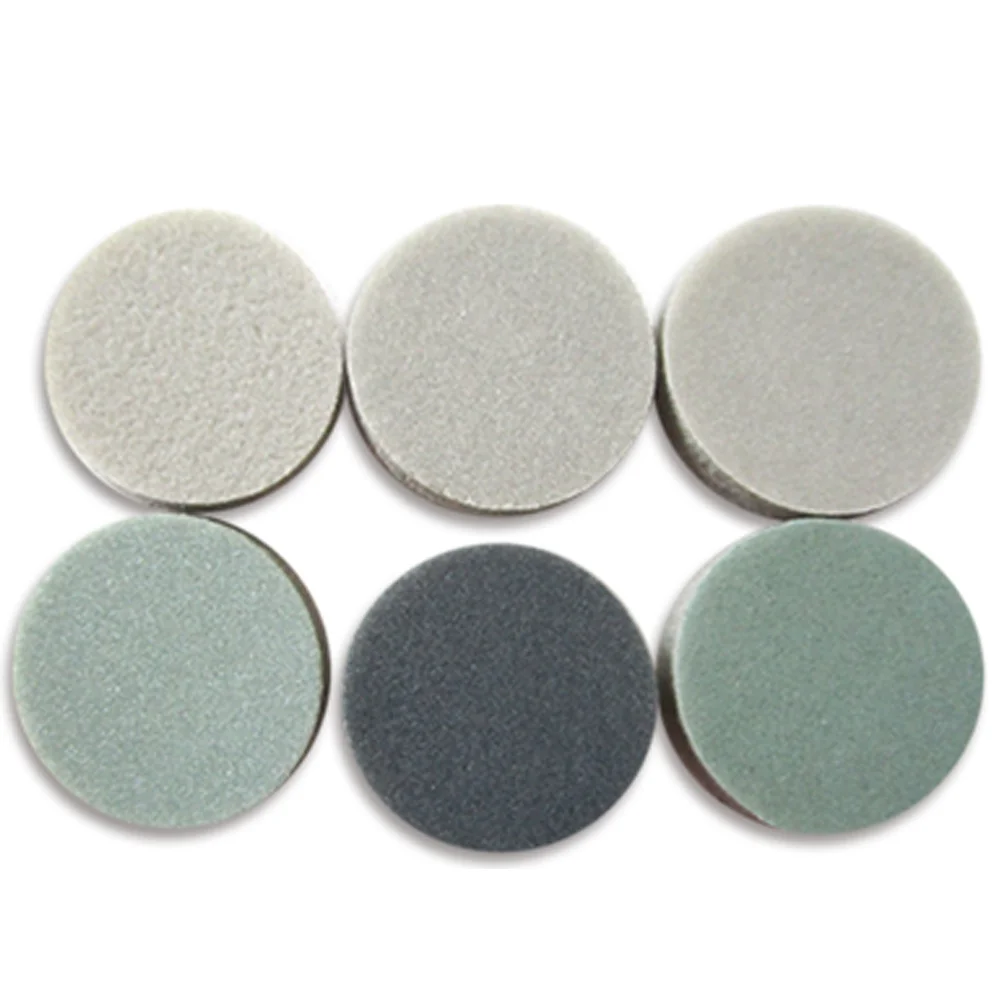 5 Pcs 3 "นิ้ว75มม.เปียกและแห้ง300-3000 Flocked แผ่นกันน้ำ Aand สีขาวทราย Abrasives self-กาวฟองน้ำ Sanding Disc สำหรับ RIKEN