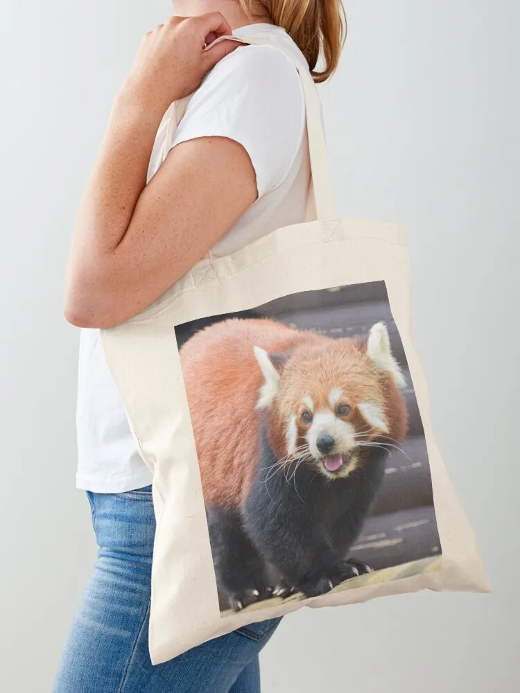 

Cheeky Red Panda Tote Bag bag for beach cute pouch bag Women bags eco folding