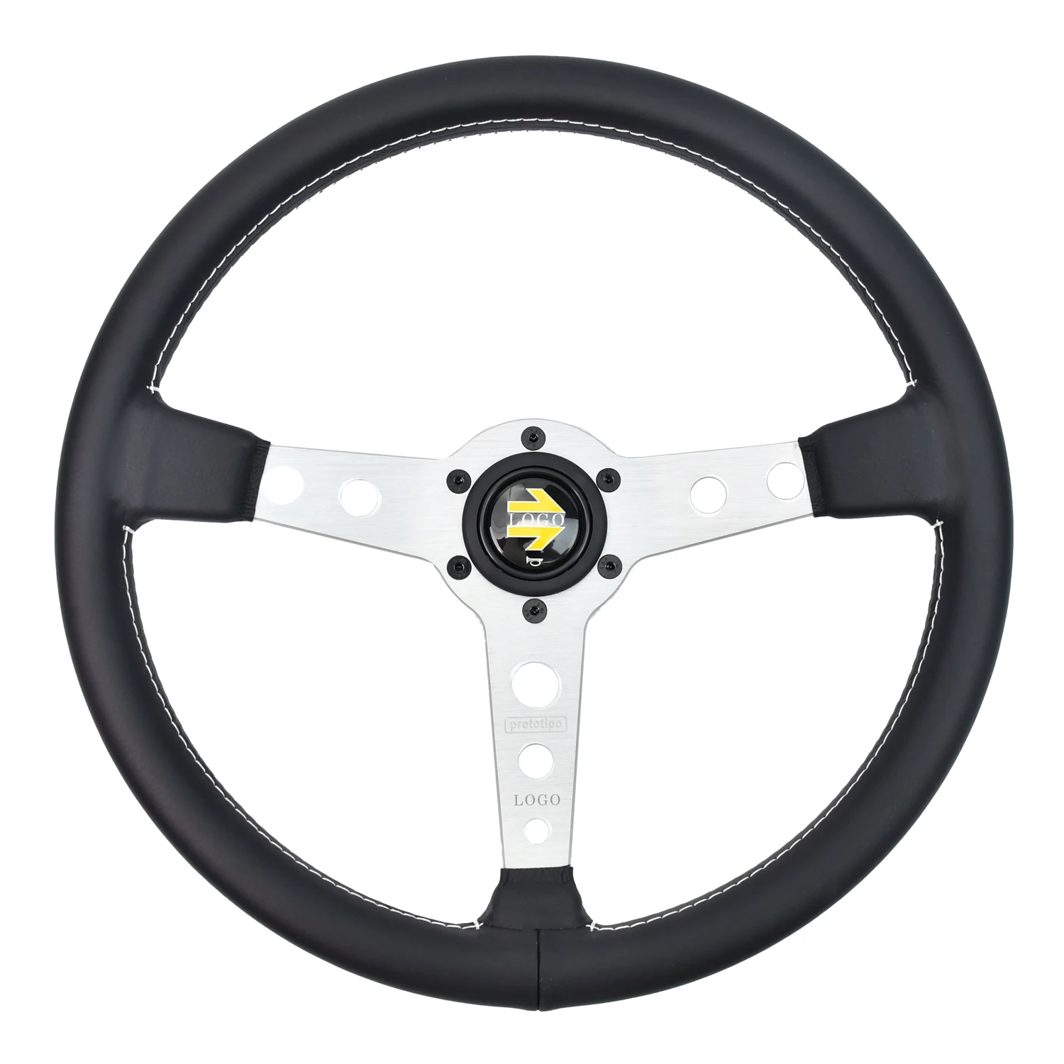 

370mm Diameter Ultra-Fiber Leather Steering Wheel With 45mm Deep