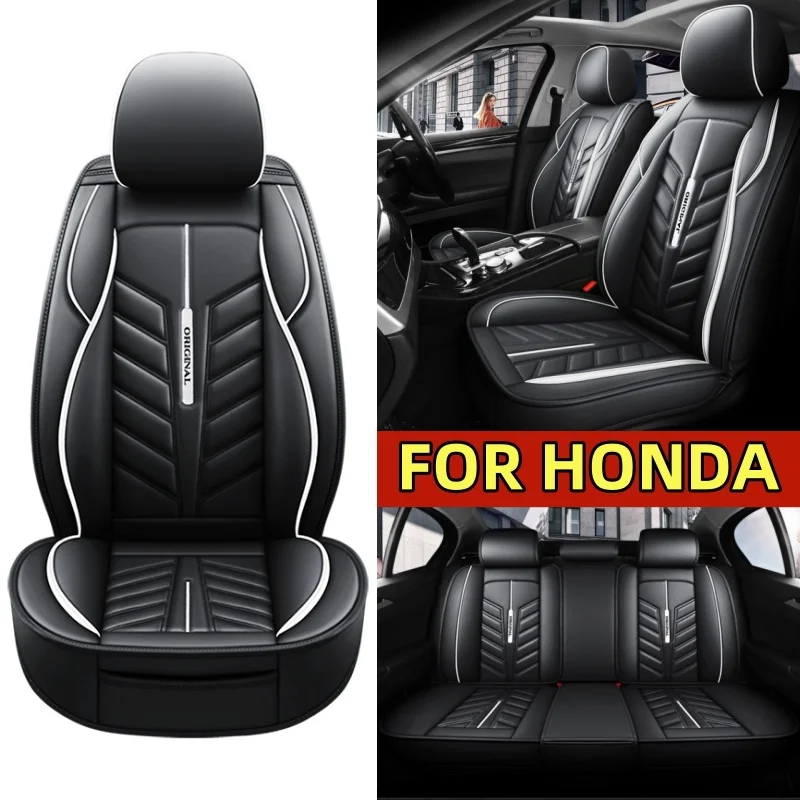 

Car seat cover breathable artificial leather waterproof wear-resistant and comfortable full wrap 5 seat cover FOR HONDA