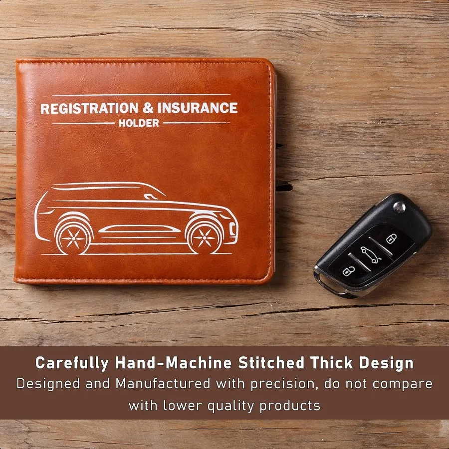 Porta documenti per auto con registrazione e assicurazione con chiusura magnetica Porta documenti per auto Portaoggetti per portaoggetti per veicoli Portafoglio per auto Mot