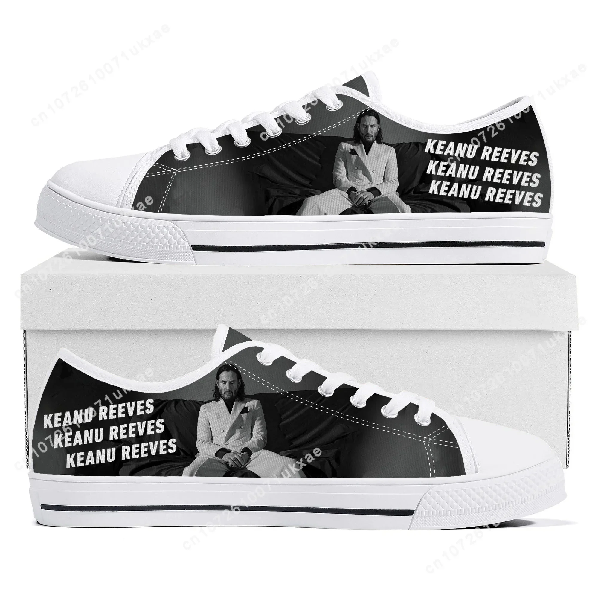 Keanu Reeves Low Top Sneakers Mens Womens Teenager Canvas High Quality Sneaker Casual Custom Made Shoes Customize DIY Shoe