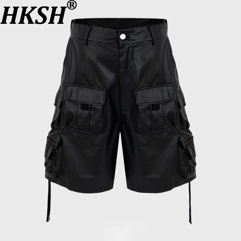 

HKSH Spring Summer New Men Tide Dark Multi-Pocket Capris Half-Length Pants Punk Chic Ins Vibe Safari Style Zipper Shorts HK19903
