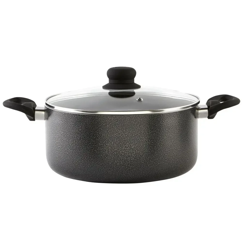 Aluminum 4-Quart Nonstick Dutch Oven Glass Lid Cooking Pot Beans Rice Stews Soups