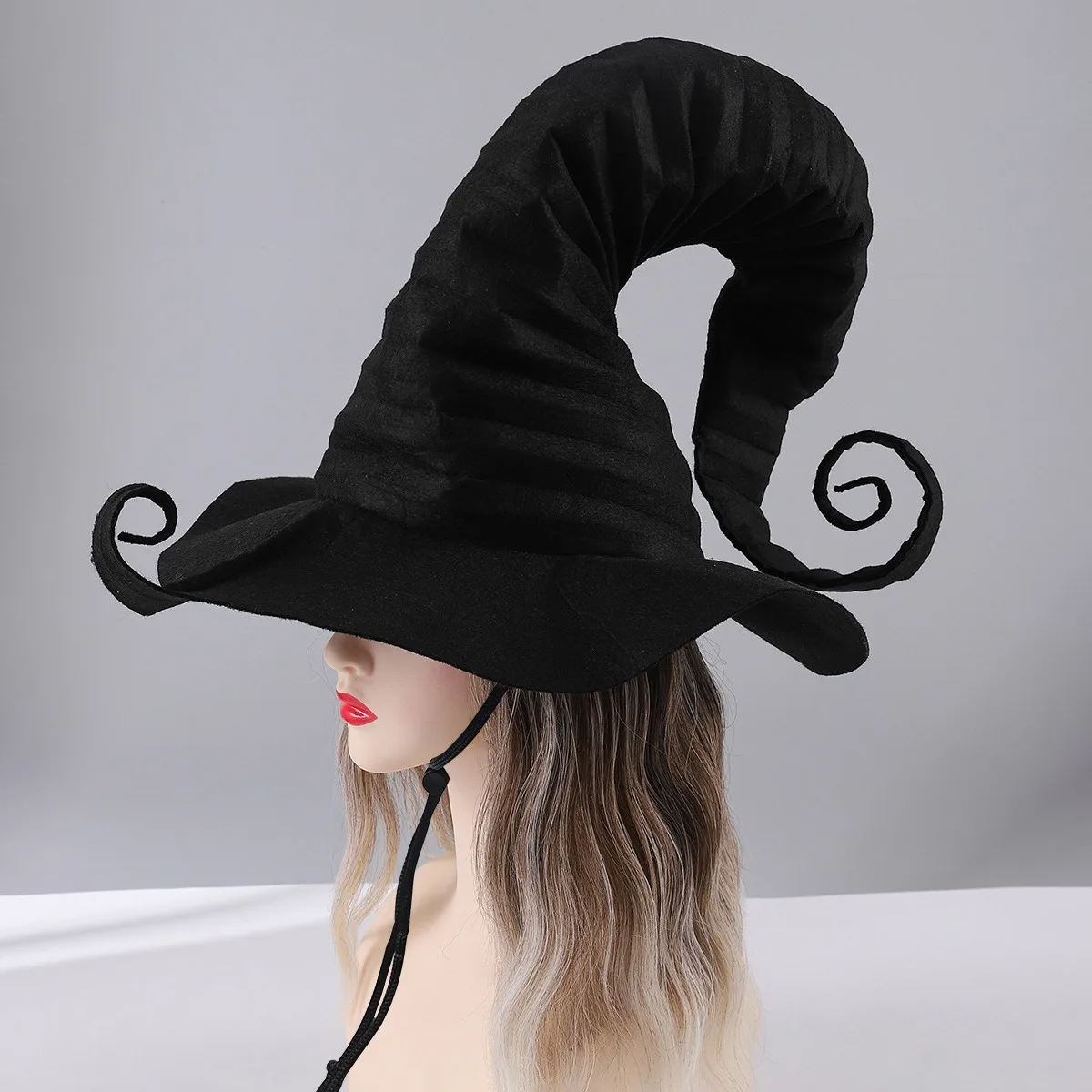 

Halloween Black Pleated Hat Ghost Festival Party DIY Dress Up Witch Hat Trick Or Treat Happy Halloween Day 2025 Gift Favor