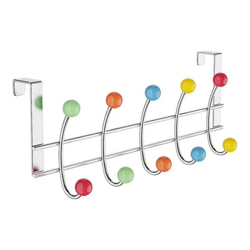 Wall Mounted Coat Rack Decorative Clothes Hook Rack Wall Mounted Hooks for Kitchen Bathroom Colorful Bead Coat and Hat Hooks