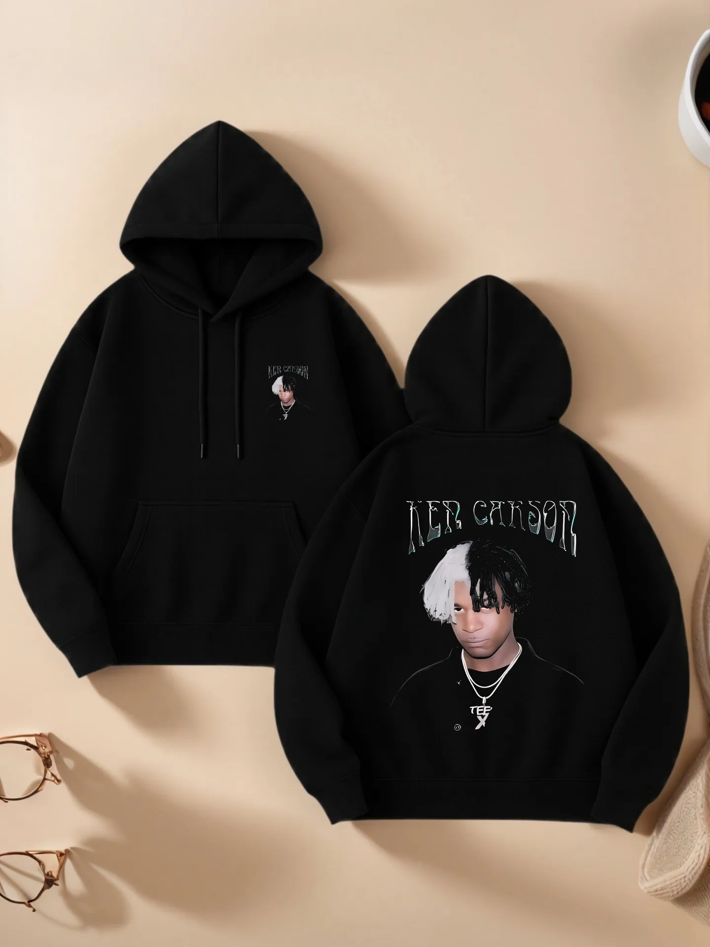 

Graphic Hoodie Women, Streetwear Aesthetic Design, Graphic Print, Casual Everyday Wear, Soft Fabric, For Young Men