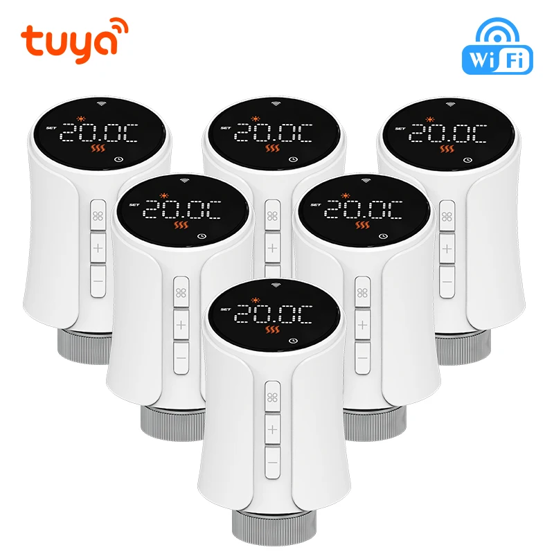 Tuya Smart WiFi Thermostatic Radiator Valve Smart Thermostatic Valve Wifi Thermostat Temperature Controller Alexa Google Home