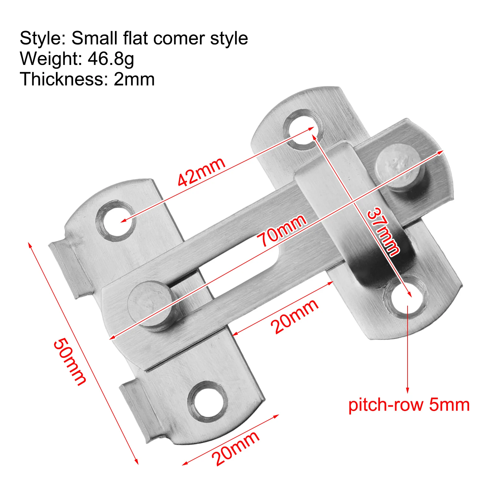 

Door Lock Catch Cabinet Door Latch Home Security Privacy Protection Anti-rust Coating Classic Design Countersunk Hole Design