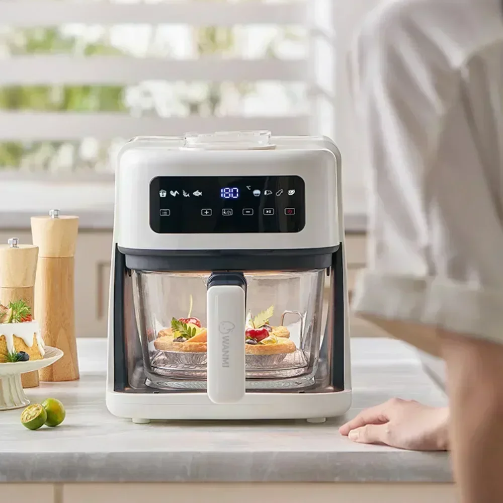 new kitchen Air Fryer. Household Transparent Large Capacity Electric Oven. Multifunctional Electric Fryer. french fries