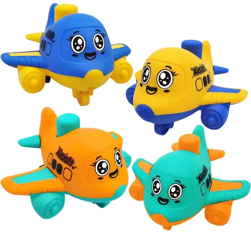 Puzzle Press and Go Car Simulation Aircraft Pull Back Car Cartoon Education Aircraft Inertia Car Model Christmas Gift