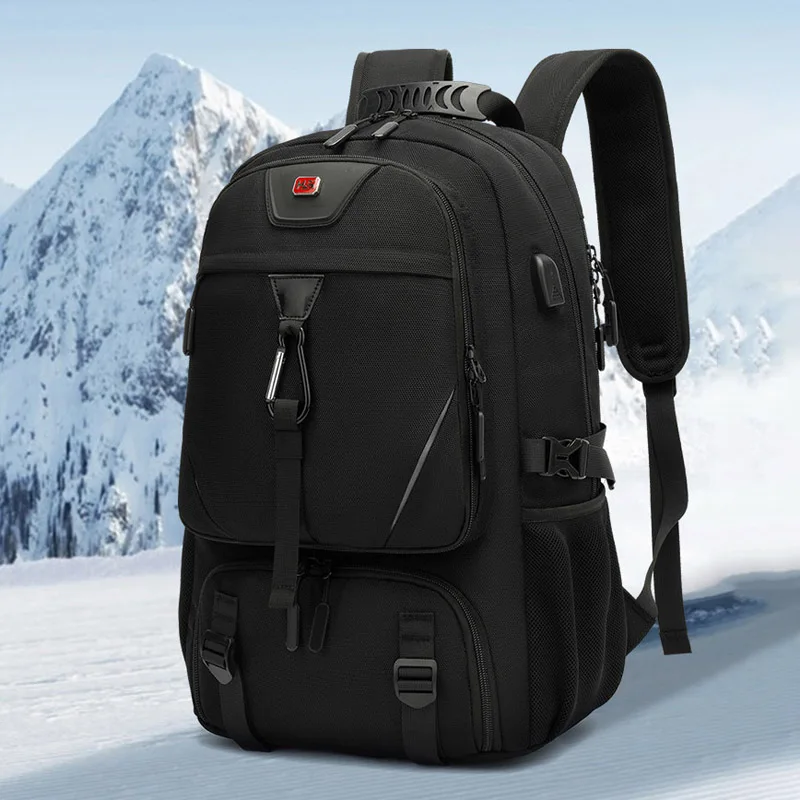 

USB Business Backpack Expandable Outdoor Travel Commuting Hiking Trekking Bag Portable Large Laptop College Short Trip Schoolbag