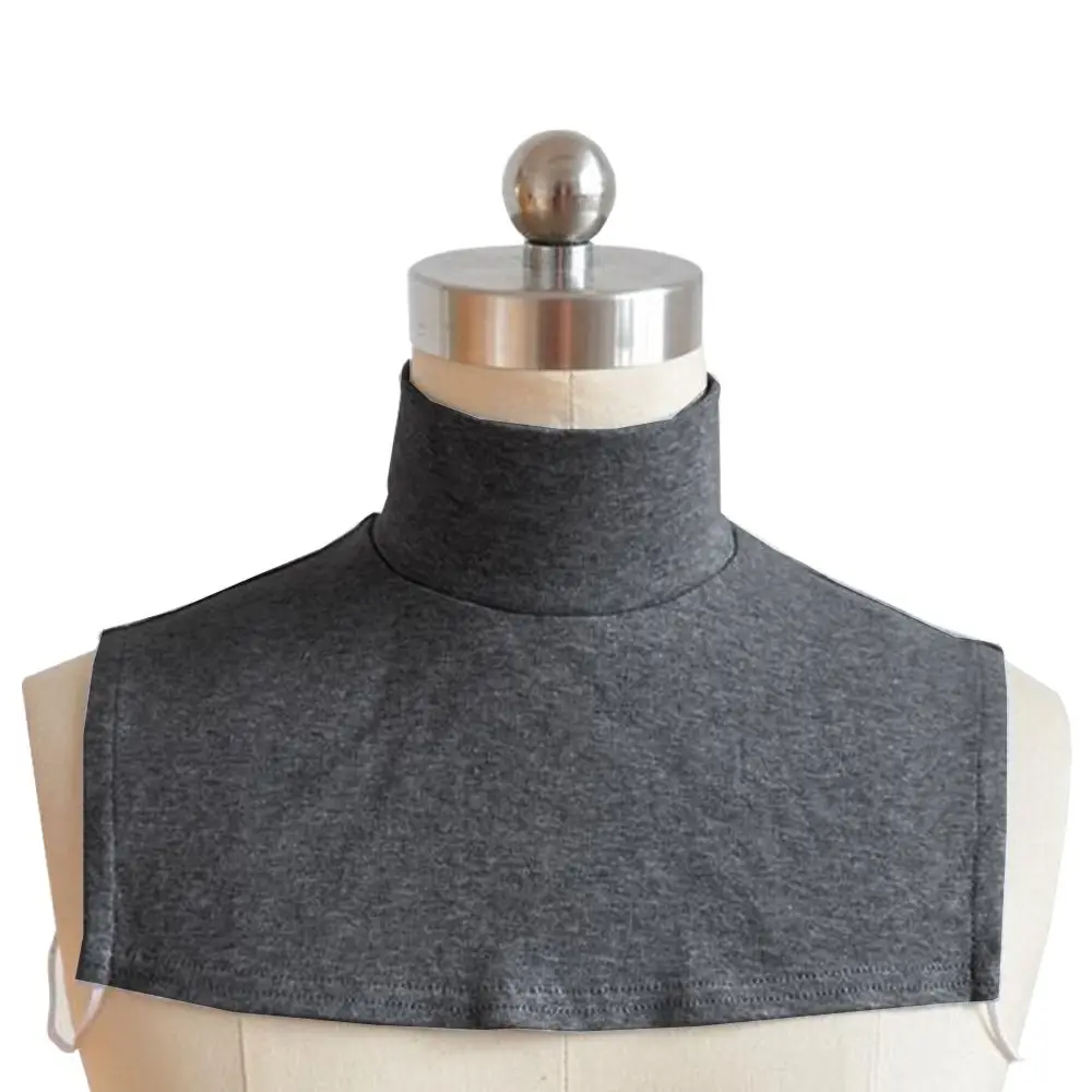 Solid Color Cotton Removable Half Top Dickey False Pullover Neck Warmer Fake Collar Turtleneck