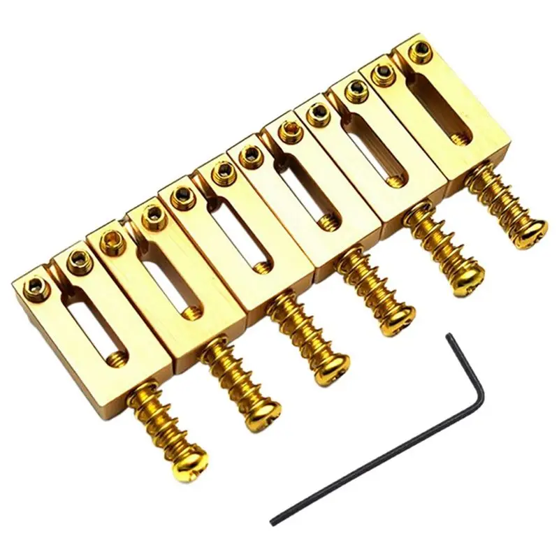 

Комплект из 6 латунных седел для бриджа электрогитары ABXI (золото)