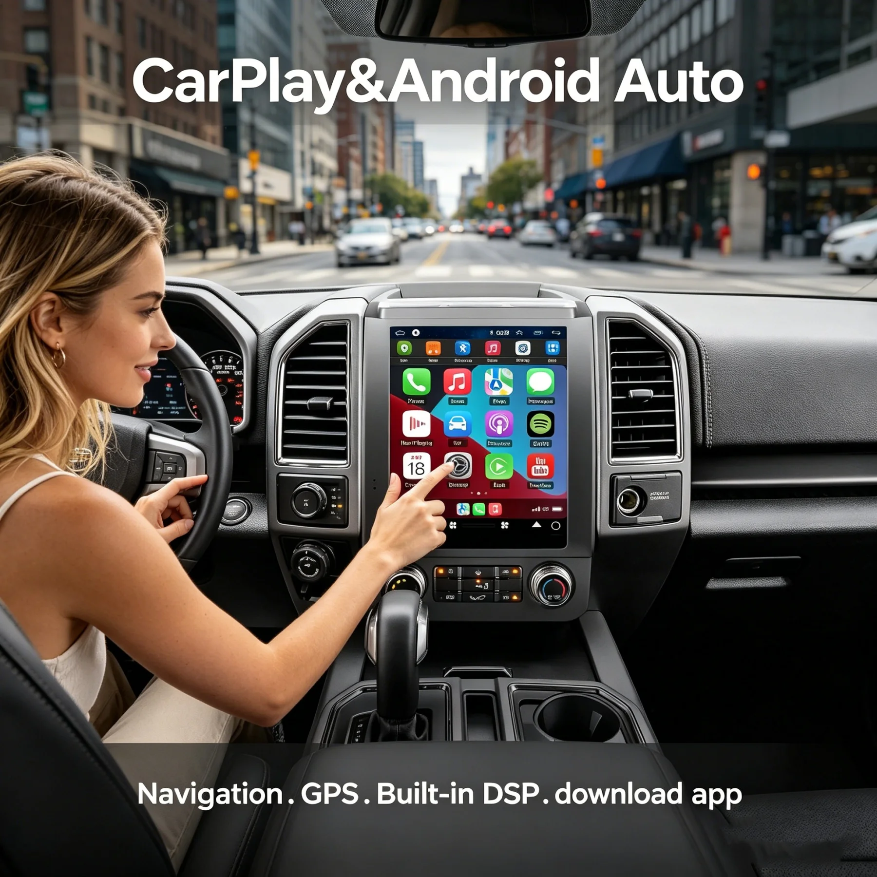 

Android Car Radio For Ford F150 2015-2021 Automotive Multimedia Style Carplay Auto Bluetooth 4G WIFI DSP GPS Navigation