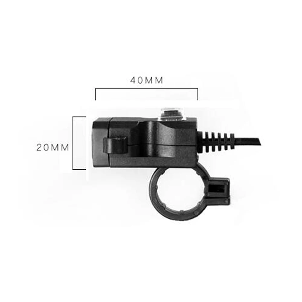 Porta USB dupla 12V impermeável moto motocicleta guiador carregador 5V 1A/2.1A adaptador soquete de alimentação para o telefone móvel