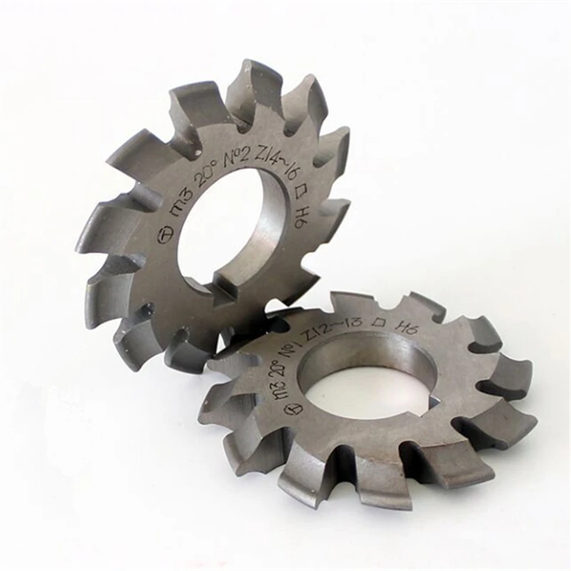 High Speed Steel Gear Milling Cutter PA20 Degree Modulus M0.5-M10 Full Set NO.1-NO.8 Involute Gear Milling Cutter