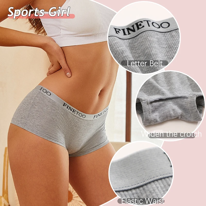 5PCS/Set Safety Cotton Panties For Women Seamless Boyshorts Body Shaping Casual Shorts Ladies Boxer Briefs Soft Cotton Underwear