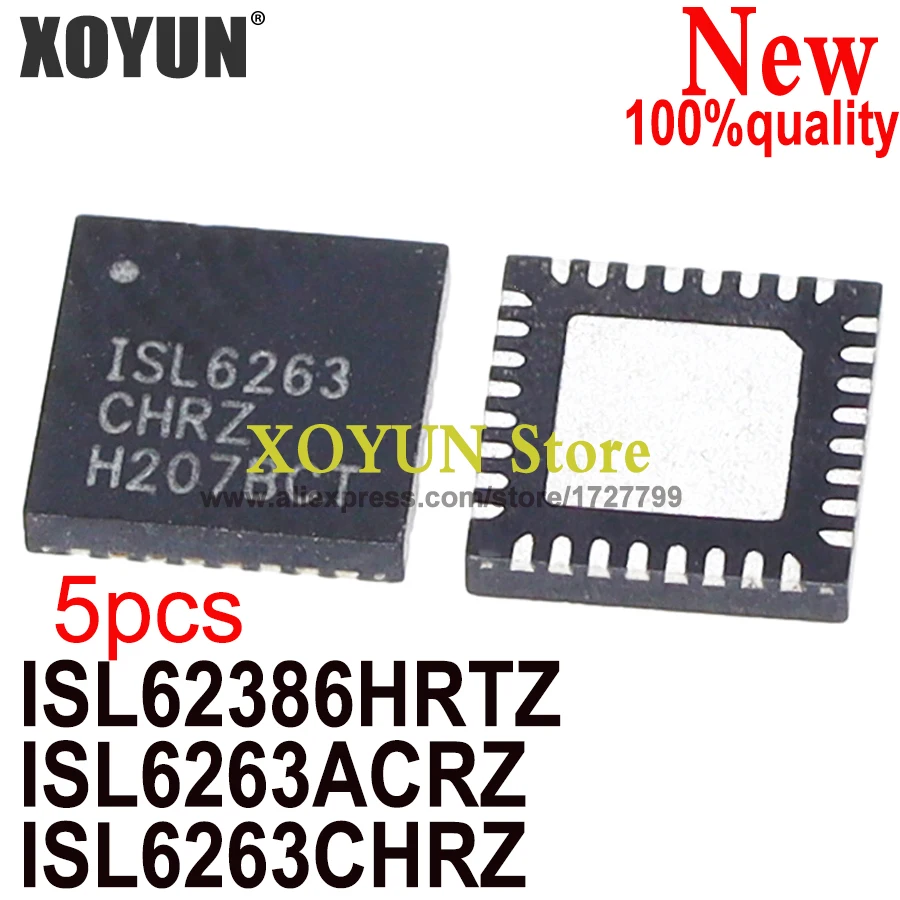 (5piece)100% New ISL62386HRTZ ISL62386 62386HRTZ 62386 ISL6263ACRZ ISL6263A ISL6263 ISL6263CHRZ ISL6263C QFN-32 Chipset