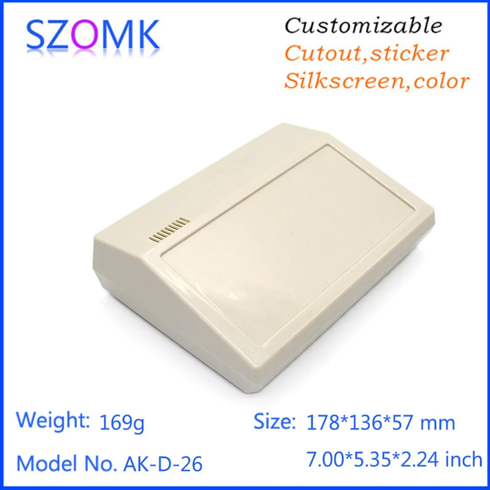 1Piece 178*136*57 mm plastic housing for connectors SZOMK hot selling desktop plastic enclosure for electronics plastic case