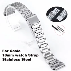 18mm Small Steel Strap for Casio Watch Band Women Men Watchband Replacement Bands Metal