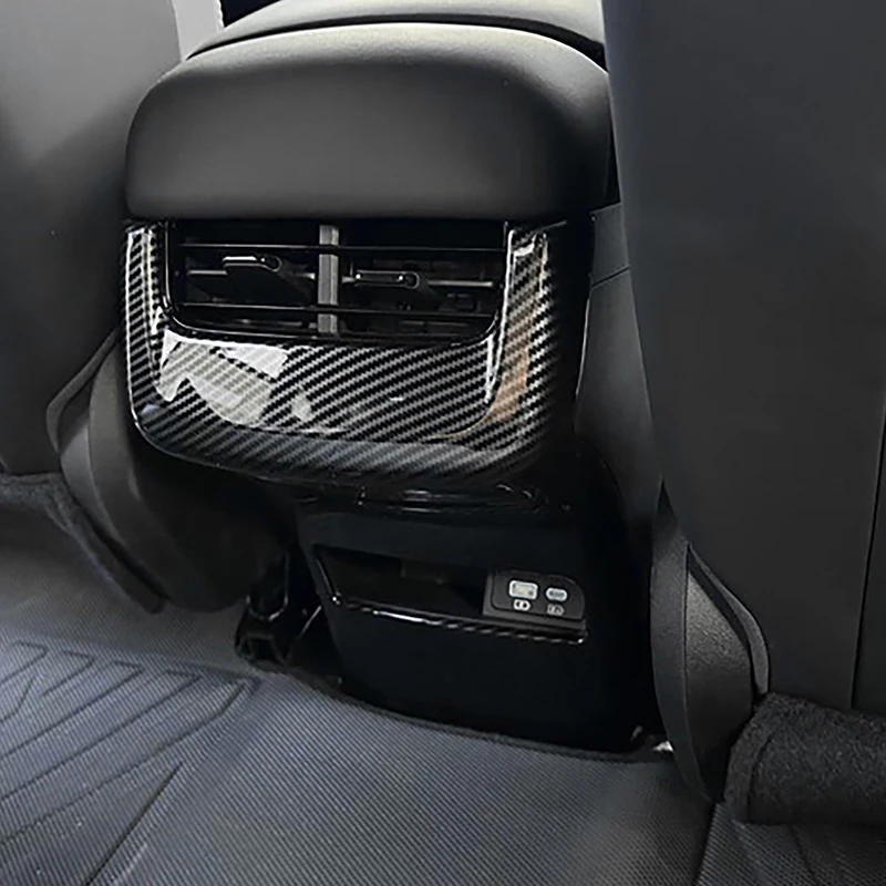 

Car Rear Air Conditioning Outlet Panel Decoration Cover Trim For BYD Seal dmi 2023 2024 Carbon Fiber Color Interior Accessories