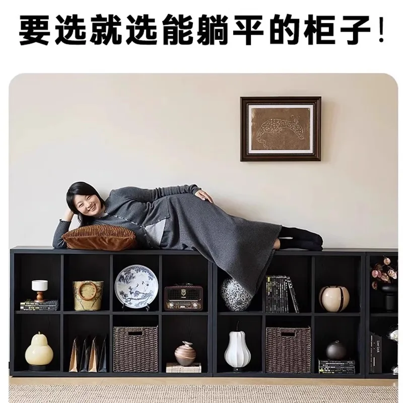 Thickened bookcase household integrated wall floor balcony storage cabinet living room