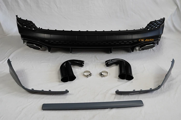 Car parts Q3 to RSQ3 rear bumper diffuser assembly with tail pipes for AUDI sportback 2021