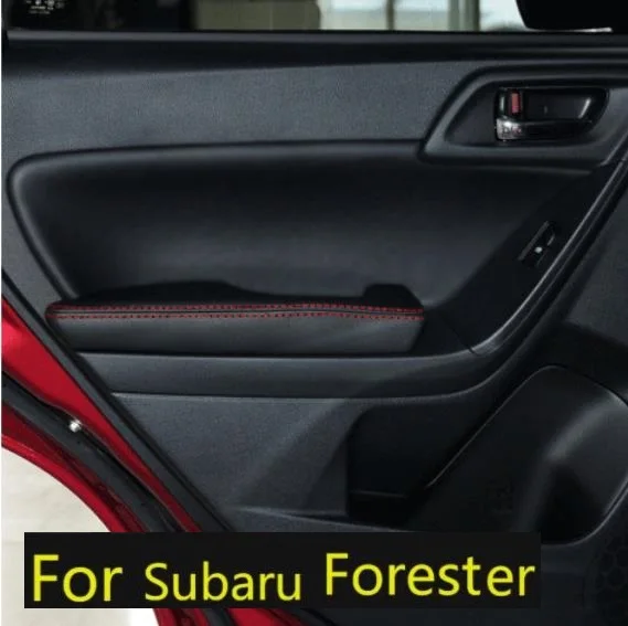 For Subaru Forester 2013-2015 Microfiber Front/Rear Door Panel Armrest Leather Protective Cover with Mount Fittings car interior