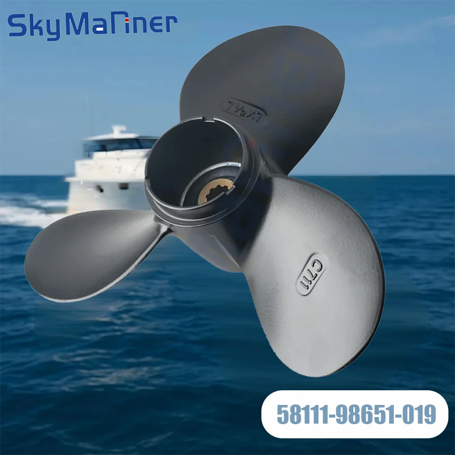 

58111-98651-019 PROPELLER 7 1/2x7 For Suzuki Outboard Motor DF4 DF5 DF6 4HP 5HP 6HP 3X7-1/2X7 58111-98651 5811198651019