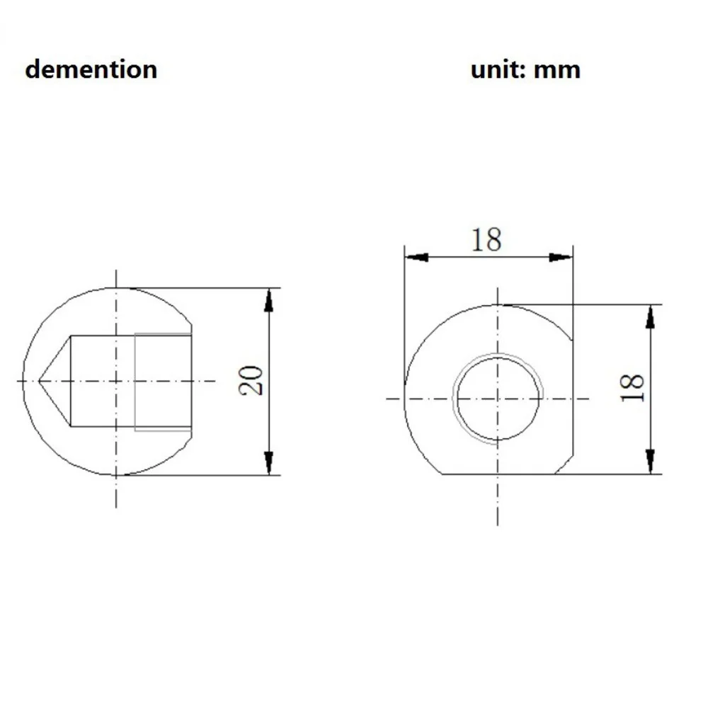 M10 Internal Thread Round Ball Three-way, One-way, Two-way, Chrome Round Two-way, Decorative Smooth Head Nut, Tooth Tube Lamp