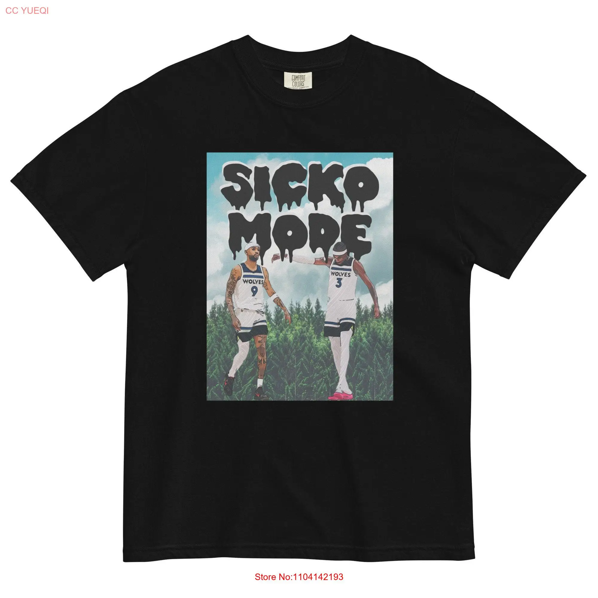 Sicko Mode Nickeil and Jaden garment dyed heavyweight t shirt Minnesota Basketball long or short sleeves