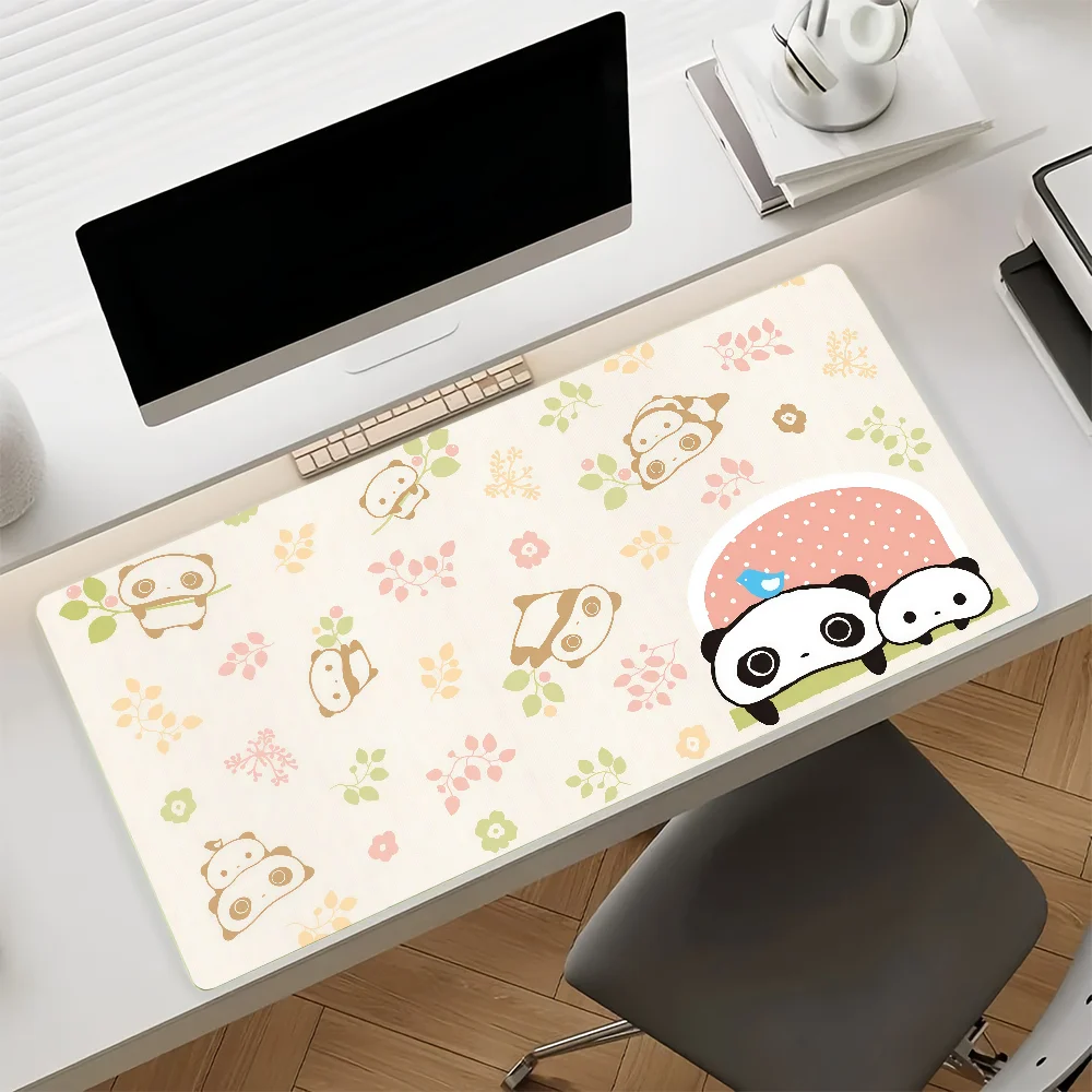 Cute Cartoon T-Tarepanda Mouse Pad Anti Slip Rubber Edge Locked Thickened Laptop Gaming Desk Mat