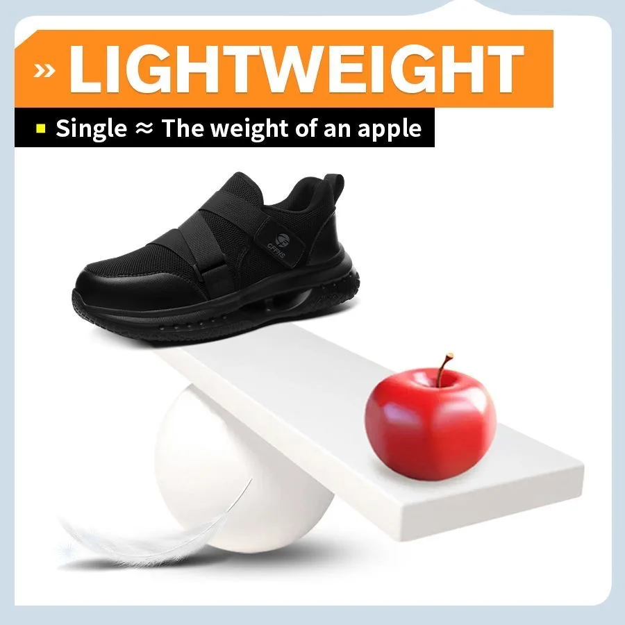 أحذية أمان رجالية أحذية صيفية لحماية العمل قابلة للتنفس ومضادة للتحطيم والثقب أحذية أمان مريحة من الفولاذ مع مقدمة حديدية