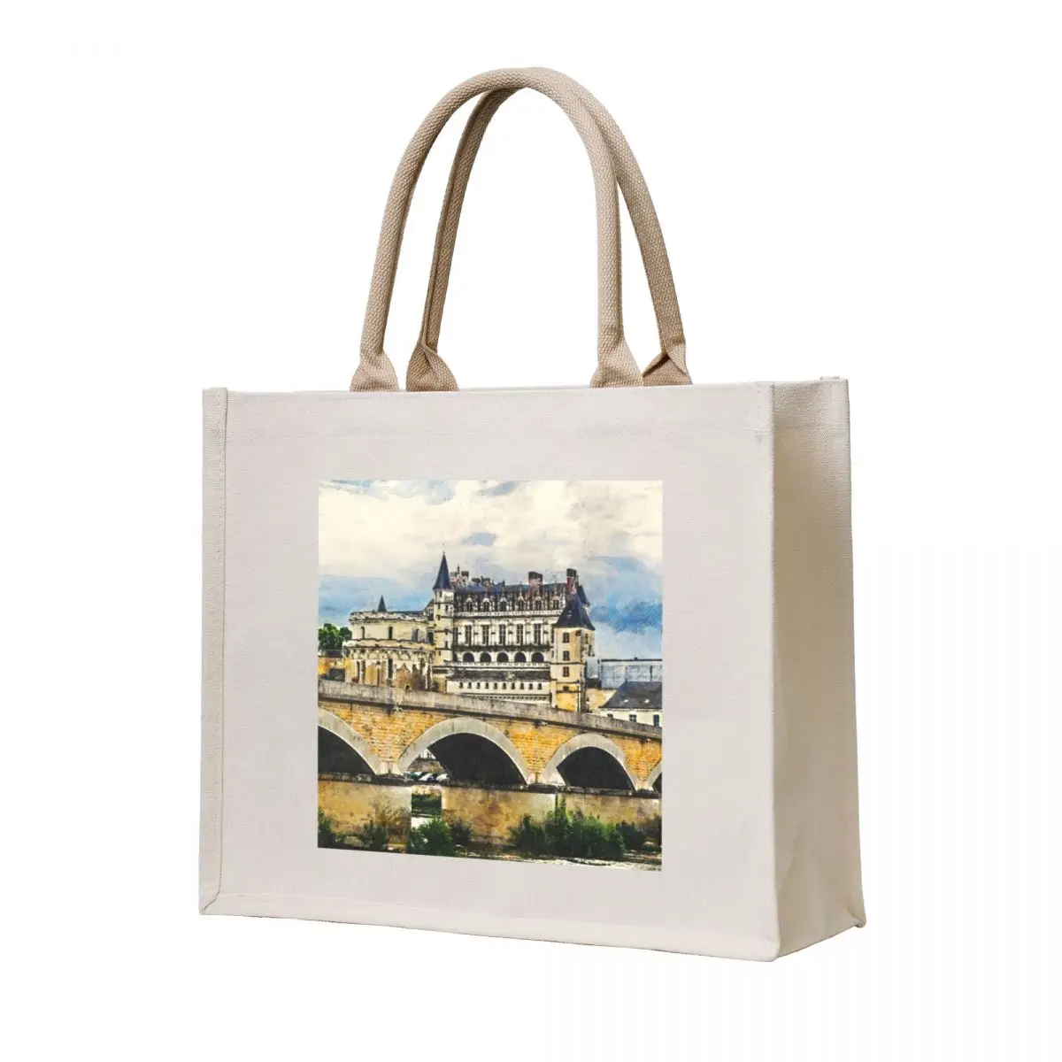 

Amboise Castle in Loire Valley, Touraine region, France Tote Bag shopper bag women canvas custom canvas bag Cloth