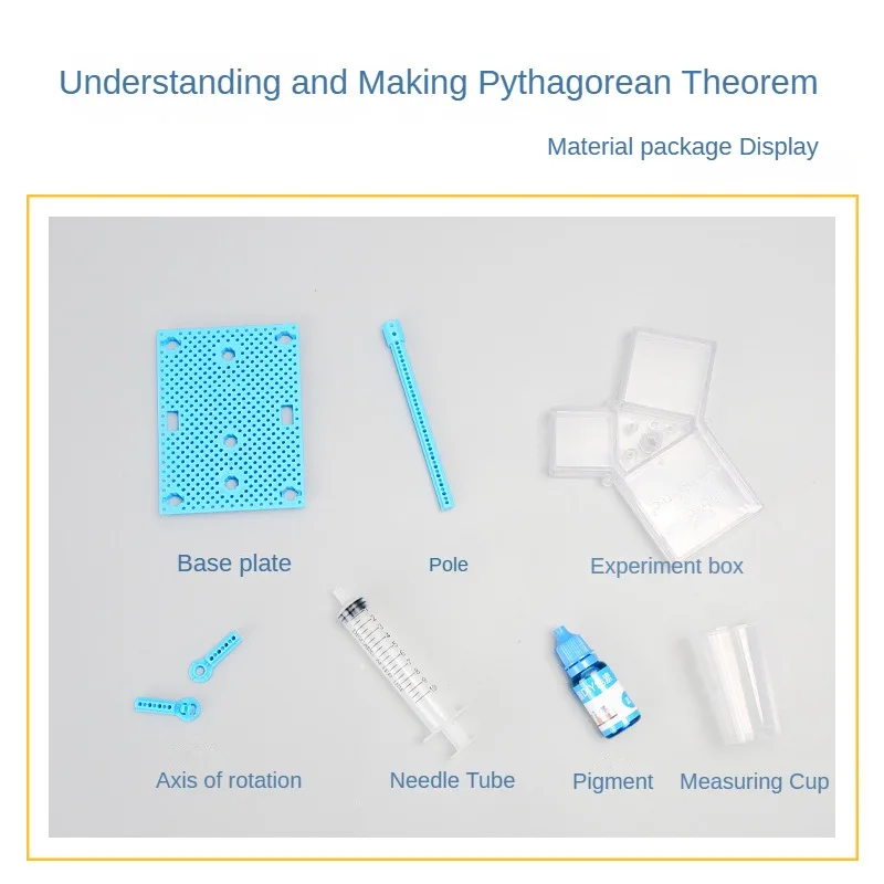 Montessori Pythagoras Theorem Demonstration Experiment Set Mathematik Modell Bildung Hilfe DIY für Junge Mädchen Kinder Spielzeug Geschenke