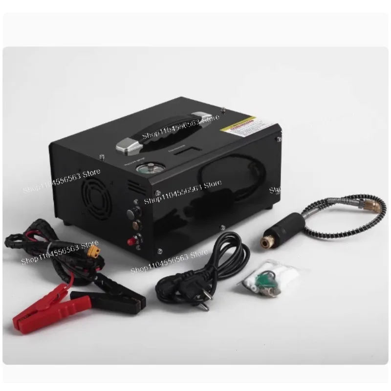 300Bar 4500Psi Portable PCP Air Compressor Built-in 220V/110V Power Adapter Set Pressure Value Automatic Stop Suitable for Subme