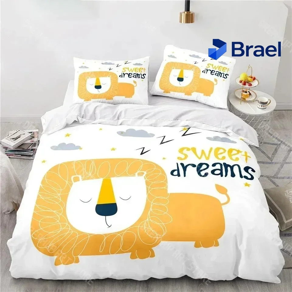 Exquisite 3D Print Musical Monkey Bedding Set Duvet Cover Bedroom Comforter Covers Single Twin King Size Quilt Cover Home Texti