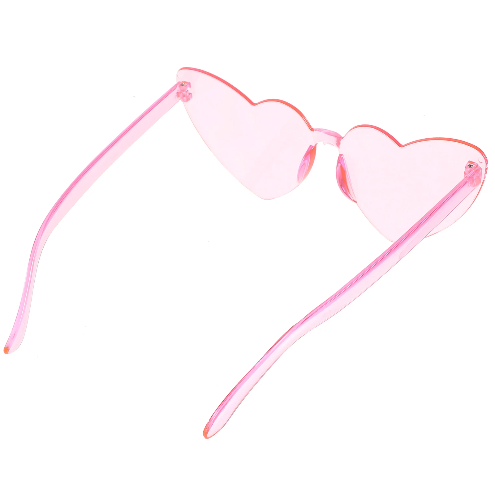 

Heart Shaped Sunglasses Pink PC Lightweight Trendy Party Accessories Women Men 90s Fashion Photo Props Candy Color Transparent