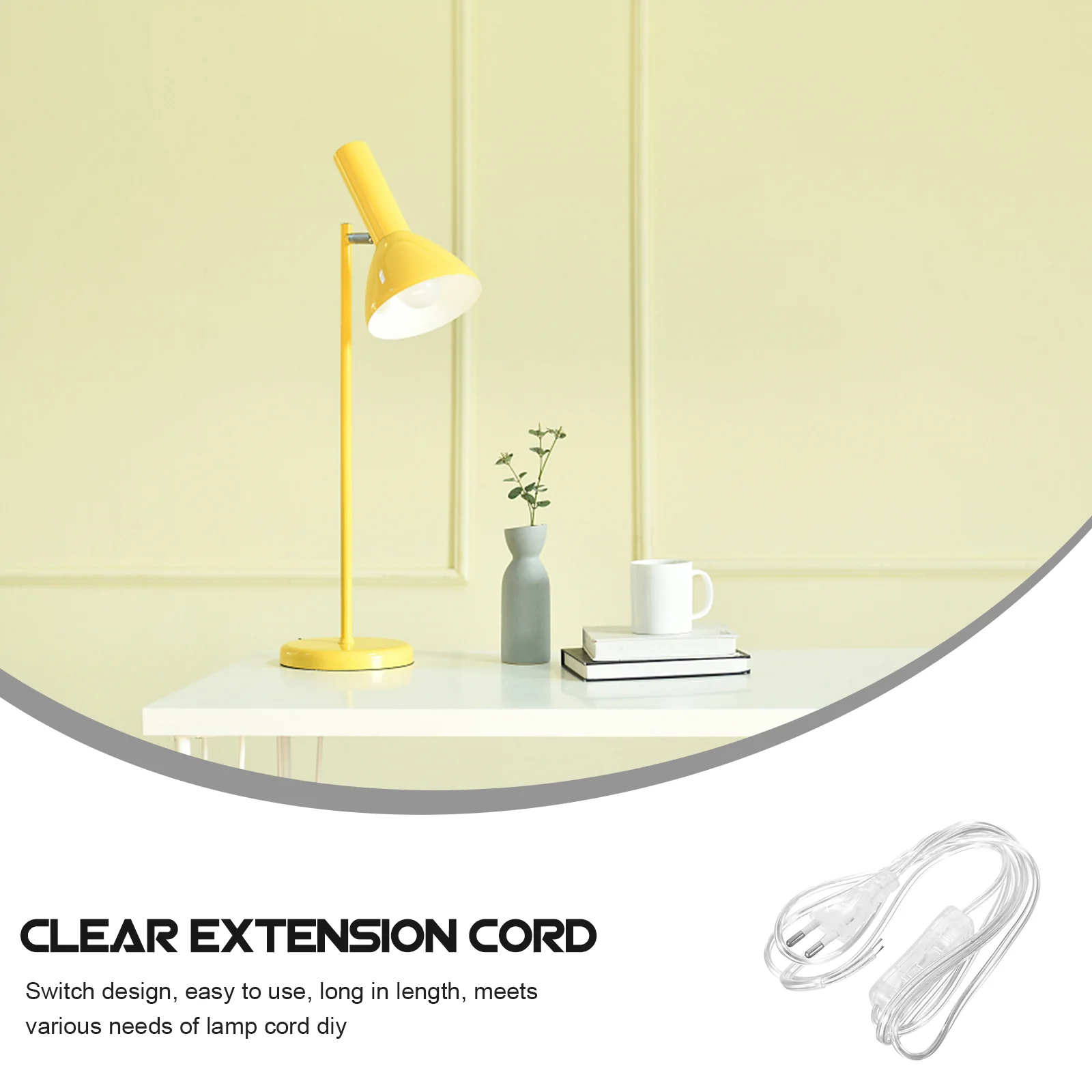 Pendant Light Cord Clear Extension Indoor Thin Transparent Lamp Wire Power Cable