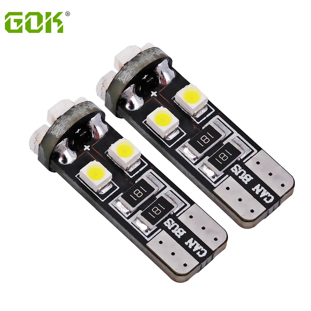 

500pc No Obc Error T10 Led For Canbus 194 168 W5w 8Smd 1210 Smd White Car Reading Roof Side Clearance Interior Light Signal Lamp