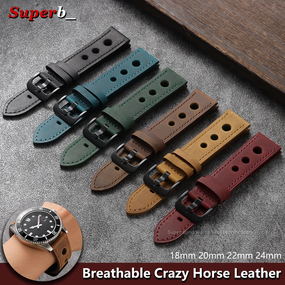 Men'S Accessories On Sale - Vintage Genuine Leather Watch Band 18mm