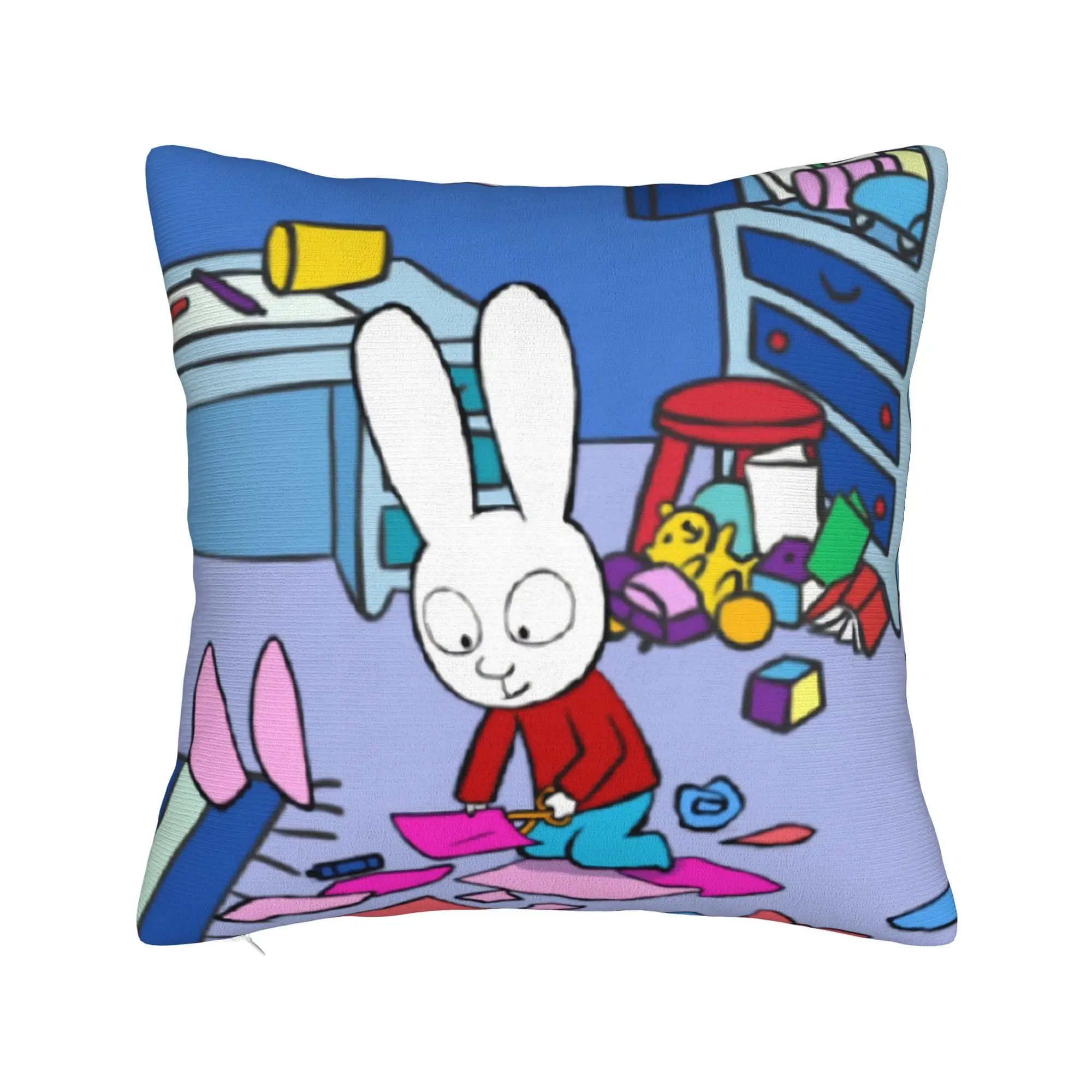 Simon Super Rabbit Pillowcases Merch Soft Cushion Cover Decorations  Pillow Case Cover Seater Multi-Size