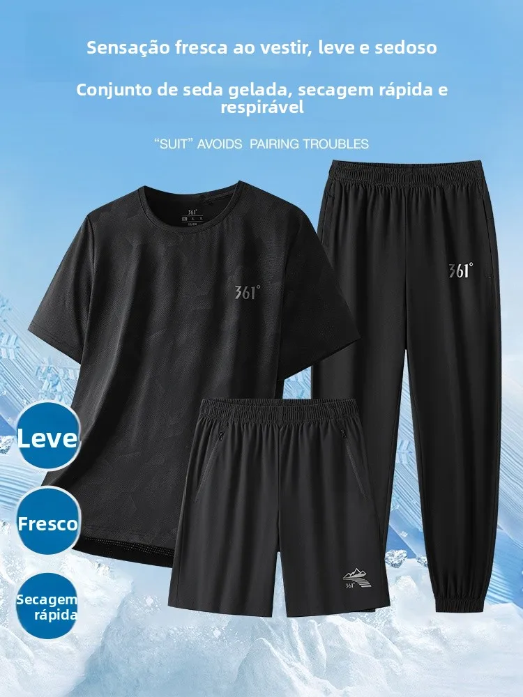 ensemble-sportif-361-degrees-pour-homme-–-nouvelle-collection-Ete-2026-–-t-shirt-a-manches-courtes-et-short-en-soie-glacee-a-sechage-rapide-–-ensemble-trois-pieces-effet-rafraichissant