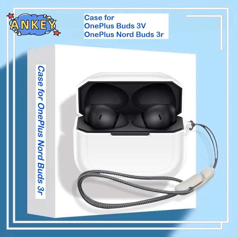 

Чехол для OnePlus Nord Buds 3r, защитный мягкий чехол, чехлы OnePlus Buds 3V, рукав, веревочный ремешок, аксессуары